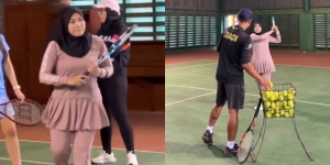10 Potret Aurel Hermansyah Saat Main Tennis Lapangan, Pakaiannya Dipuji Tetap Syar'i dan Tak Ketat Seperti yang Lain