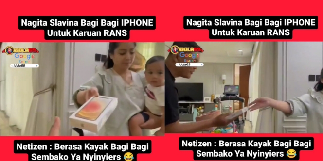 Sultan Andara Emang Beda, Nagita Slavina Bagi iPhone Sekardus Buat Semua ART!