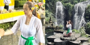 Potret Aura Kasih Lakukan Prosesi Melukat di Bali, Banjir Cacian dan Pertanyaan dari Netizen
