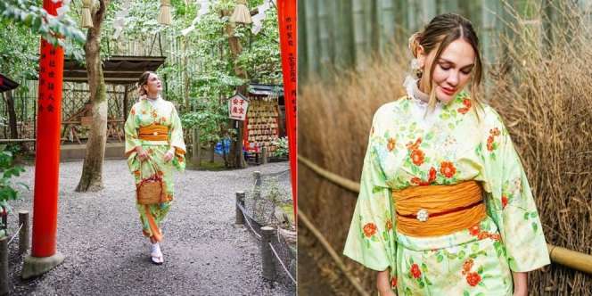 Disebut The Real Queen, Deretan Potret Luna Maya Tampil Anggun Pakai Kimono saat Liburan di Jepang Bikin Netizen Salfok