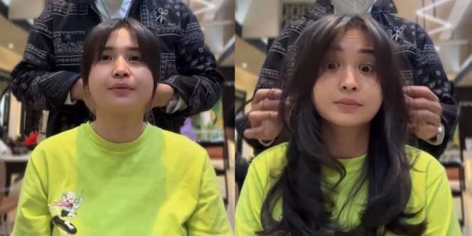 7 Potret Putri Titian saat Nyalon, Wajahnya Malah Dibilang Makin Kayak Bocah