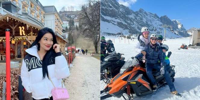 Deretan Potret Titi Kamal dan Keluarga Liburan di Swiss, Asyik Main Salju