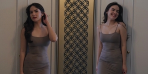 Pamer Body Goals, Ini 9 Potret Steffi Zamora Kenakan Dress Super Ketat