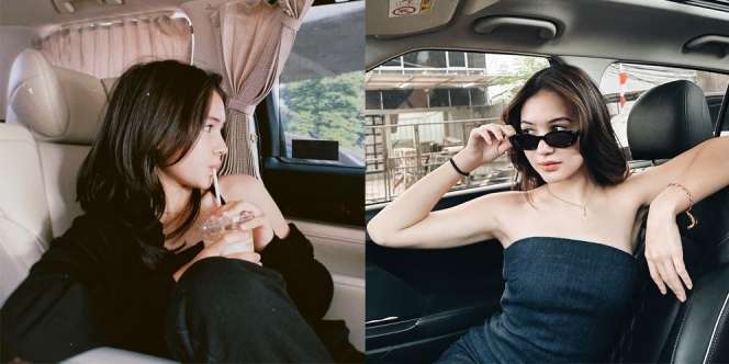 Deretan Gaya Sandrinna Michelle saat Foto di Dalam Mobil, Mulai dari Imut sampai Slay~