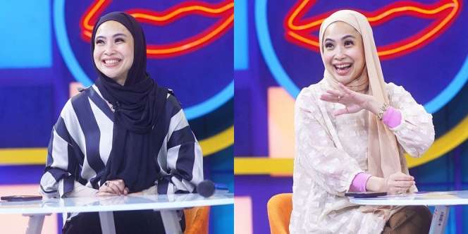 Banjir Pujian hingga Didoakan Istiqomah, Ini 6 Potret Feni Rose Tampil Berhijab saat Bawakan Acara Gosip