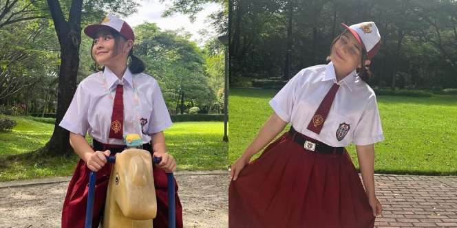 Prilly Latuconsina Pakai Seragam SD, Netizen Sebut Masih Cocok Jadi Bocil