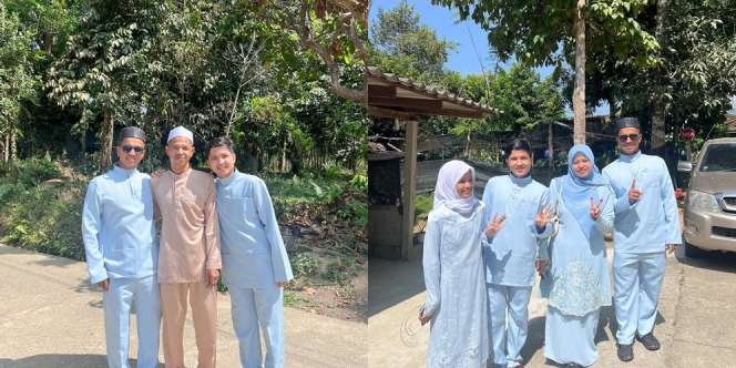 Mudik ke Kampung Halaman di Thailand, Jirayut Rayakan Lebaran Bareng Keluarga Pakai Baju Senada