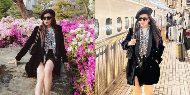 Deretan Potret Momo Geisha Pakai Topi Beret, Cantik bak Barbie Hidup!