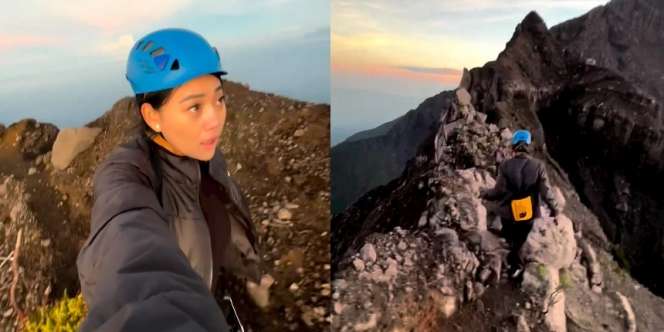 10 Momen Wendy Walters Mendaki Gunung Raung, Tak Gentar Meski Kanan Kiri Jurang