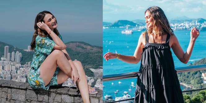 10 Potret Luna Maya di Brazil, Pakai Outfit Kasual tapi Tetap Fashionable