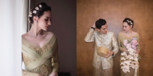 7 Potret Pernikahan Enzy Storia dengan Gaun Hijau Muda, Pancarkan Aura Kebahagiaan