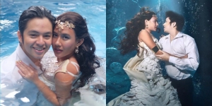 6 Potret Mesra Shenina Cinnamon dan Angga Yunanda di Sesi Underwater Photoshoot untuk Promosi 'The Little Mermaid'