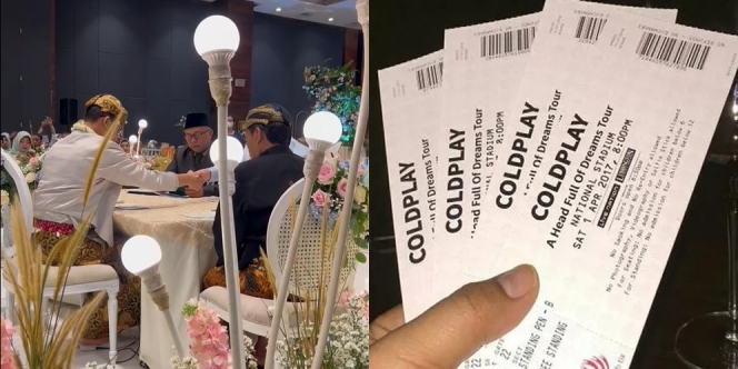 Bikin NetizenTerheran-heran, Pria Ini Berikan Mahar Tiket Coldplay kepada Calon Istri saat Ijab Kabul Pernikahan