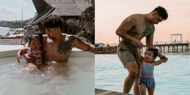 Pamer Tato Besar di Dada dan Lengan, Ini 10 Potret Krisjiana Baharudin Tampil Shirtless saat Momong Baby Xarena