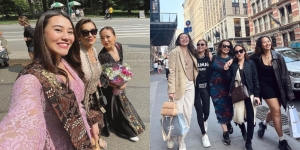 Kompak Pakai Kebaya, Ini Potret Aaliyah Massaid dan Reza Artamevia Hadiri Wisuda Zahwa Massaid di New York