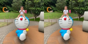 10 Potret Rayyanza Girang Bertemu Doraemon, Gemasnya Saingan!