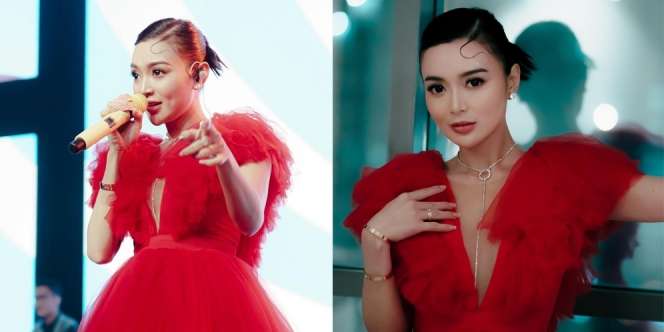 8 Potret Wika Salim Manggung Pakai Dress Merah, Anggun sekaligus Gemes!