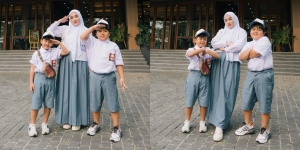 Bareng Anak, Ririe Fairus Cosplay Jadi Anak SMA dan Tetap Kelihatan Cocok