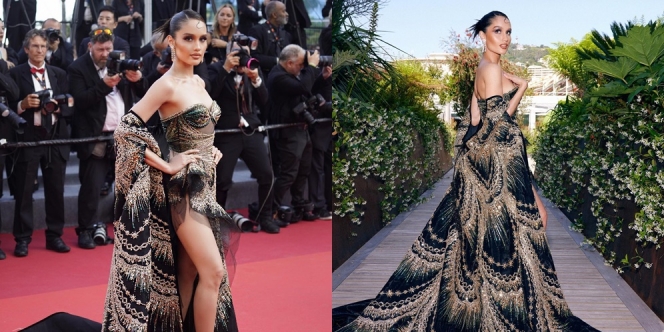 Pakai Gaun yang Terinspirasi Legenda Ratu Laut Selatan, Cinta Laura Tampil Memukau di Red Carpet Cannes Film Festival 2023