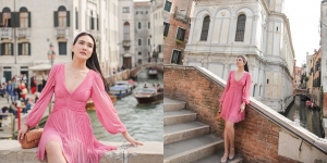 Cantik Banget! Potret Shandy Aulia Pakai Dress Pink Soft saat Jalan-Jalan di Italia Disebut Bak Anak Gadis