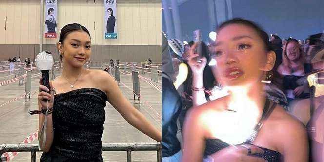 Potret Keseruan Naura Ayu Nonton Konser Suga BTS, sampai Nangis Terharu Bisa Lihat Idola di Depan Mata