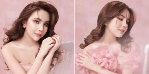 Bener-Bener Real Life Princess, Agatha Chelsea Tampil Flawless dalam Balutan Gaun Soft Pink