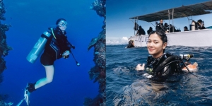 Potret Naysilla Mirdad Seru-seruan Diving di Gorontalo, Tetap Cantik Meski di dalam Air