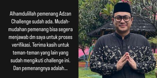Gilang Dirga Rutin Adakan Lomba Adzan di Instagramnya, Ternyata Sampai Ada Dua Kategori!