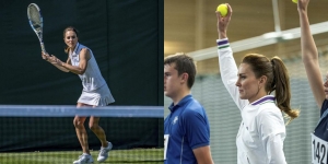 Tetap Memesona, Ini Deretan Potret Kate Middleton saat Main Tenis Bareng Roger Federer