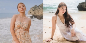 10 Potret Cassandra Lee saat Main di Pantai, Tampil Memukau dalam Balutan Sundress