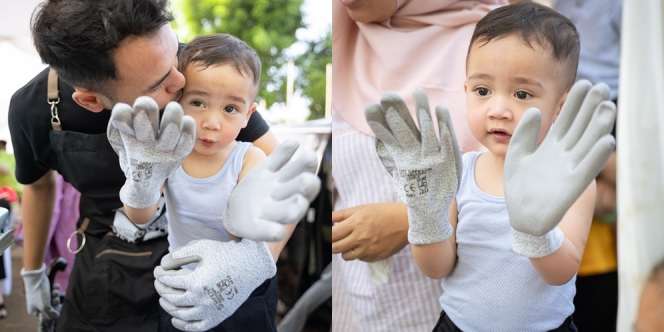 Deretan Momen Rayyanza Menikmati Momen Idul Adha, Cosplay Bapak-bapak Panitia Kurban