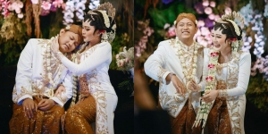 10 Moment Denny Caknan dan Bella Bonita saat Akad Nikah - Gunakan Pakaian Adat Warna Putih!