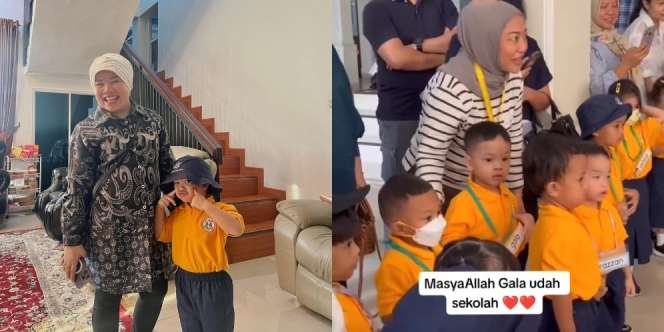 10 Potret Gala Sky yang Sudah Mulai Sekolah, Ditemani Fuji saat di Kelas