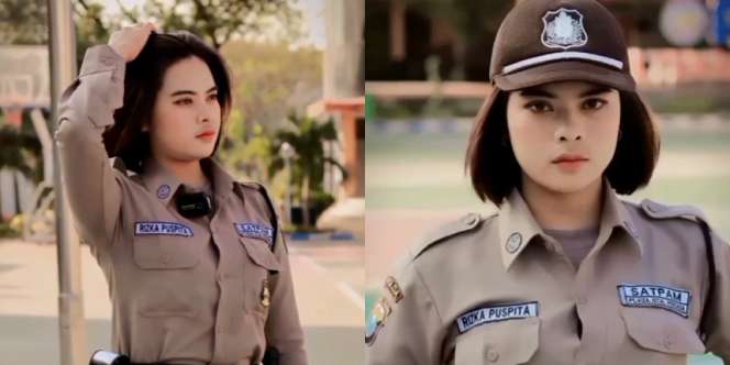 Deretan Potret Rizka Satpam Cantik Asal Surabaya yang Tengah Viral di TikTok