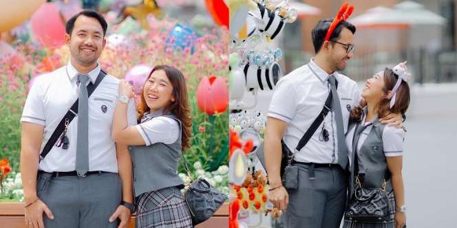 7 Potret Kiky Saputri dan Suami Pakai Seragam Sekolah, Gemes Banget kayak ABG Pacaran