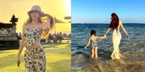 Aura Kasih dan Arabella Main ke Bali, Seru-seruan di Pantai Bermandikan Sinar Matahari