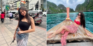 8 Potret Megan Domani Liburan ke Thailand, Jalan-Jalan Santai hingga Asyik Berenang di Phi Phi Islands