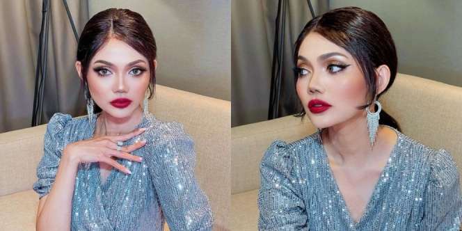 Potret Rina Nose Pamer Bibir Merah Merona, Pose Bak Model Internasional!
