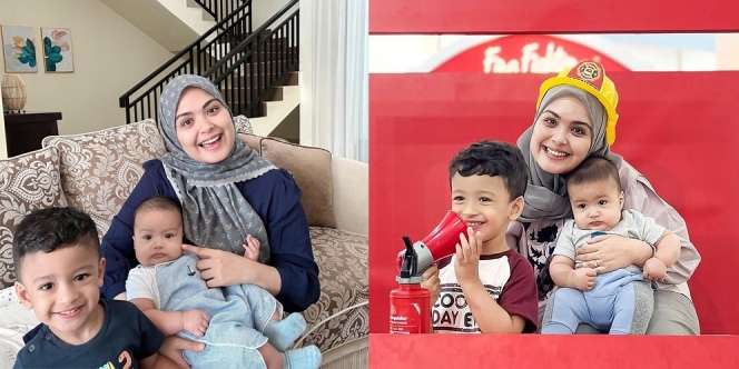 6 Potret Vebby Palwinta Momong Dua Anak, Sering Banget Diajak Main sekaligus Jalan-Jalan