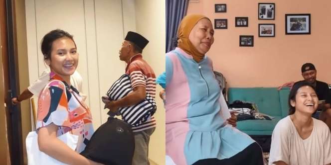 Potret Indah Permatasari Sumringah Dikunjungi Mertua, Dibawain Banyak Oleh-oleh Sampai Takjub Lihat Rumah Baru