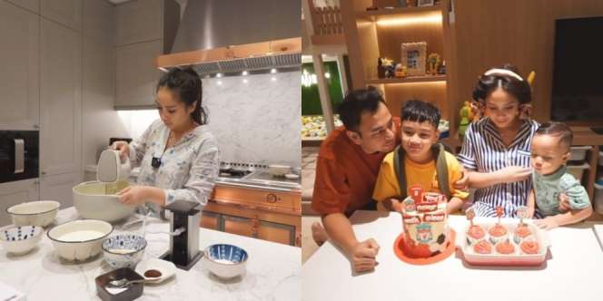 10 Momen Nagita Slavina Bikin Sendiri Kue Ulang Tahun Rafathar yang Ke-8, Pakai Resep Spesial!