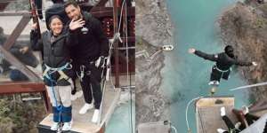 Nggak Ada Takut-Takutnya, Ini Potret Naysilla Mirdad Bungee Jumping di New Zealand