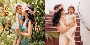 Tampil ala Hawaiian Girl, Ini Deretan Potret Shandy Aulia dan Claire Kompak Pakai Flower Crown