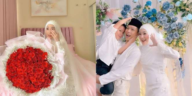 Sah, Berikut Potret Larissa Chou dan Ikram Rosadi saat Akad Nikah - Kenakan Baju Serba Putih!