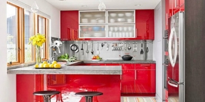 6 Ide Dapur Dominan Warna Merah Cerah dan Tegas yang Bisa Kamu Jadikan sebagai Inspirasi