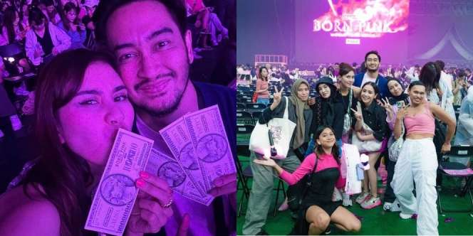 Potret Momen Bahagia Syahnaz dan Jeje yang Semakin Romantis, Kali Ini Kompak Nonton Konser BLACKPINK di Korea! 