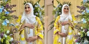 Deretan Potret Tania Nadira saat Pengajian 4 Bulan Kehamilannya - Tampil Cantik dengan Abaya Kuning!