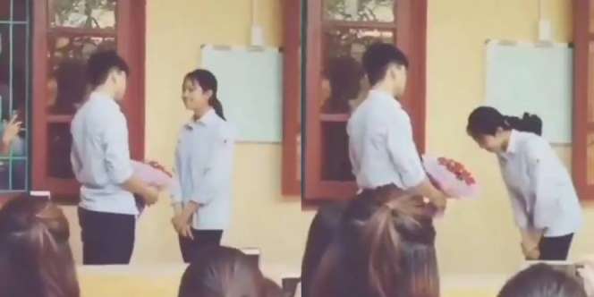 Viral, Aksi Cewek Menolak saat Ditembak Cowok di Sekolah Ini Curi Perhatian