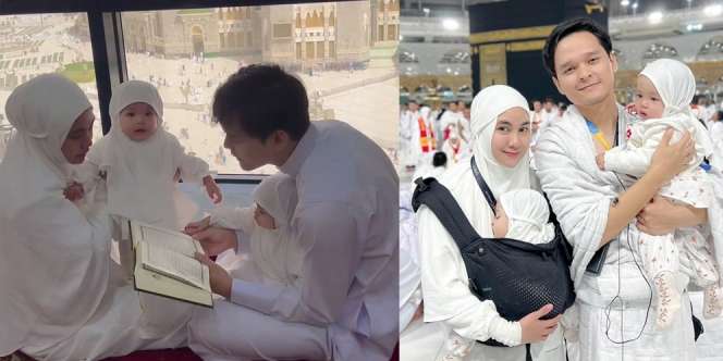 Tetap Anteng Meski Pertama Kali ke Luar Negeri, Ini Potret Alma dan Alsha Anak Anisa Rahma Ikut Umrah di Tanah Suci