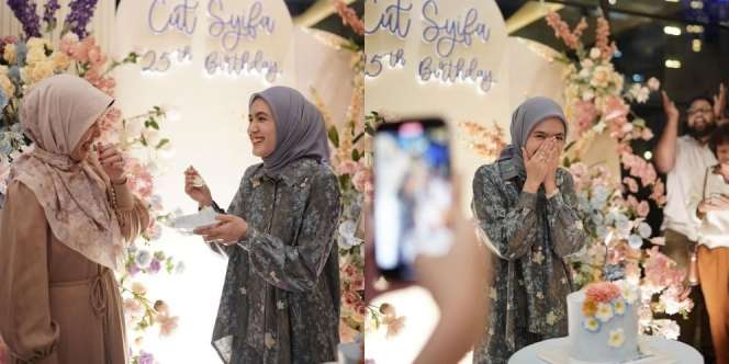 10 Potret Cut Syifa Dapat Kejutan Ulang Tahun yang Ke-25, Ga Nyangka hingga Nangis Haru! 